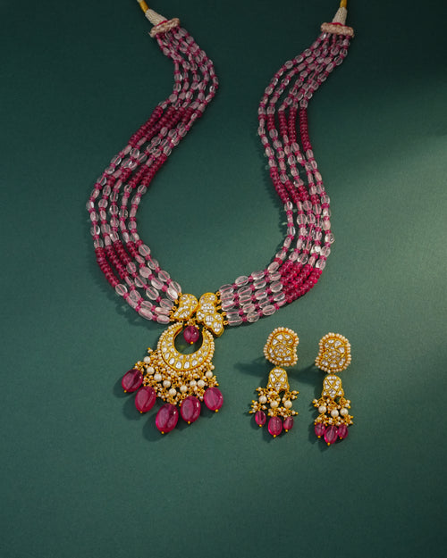 Ishaavi Polki Long Earrings