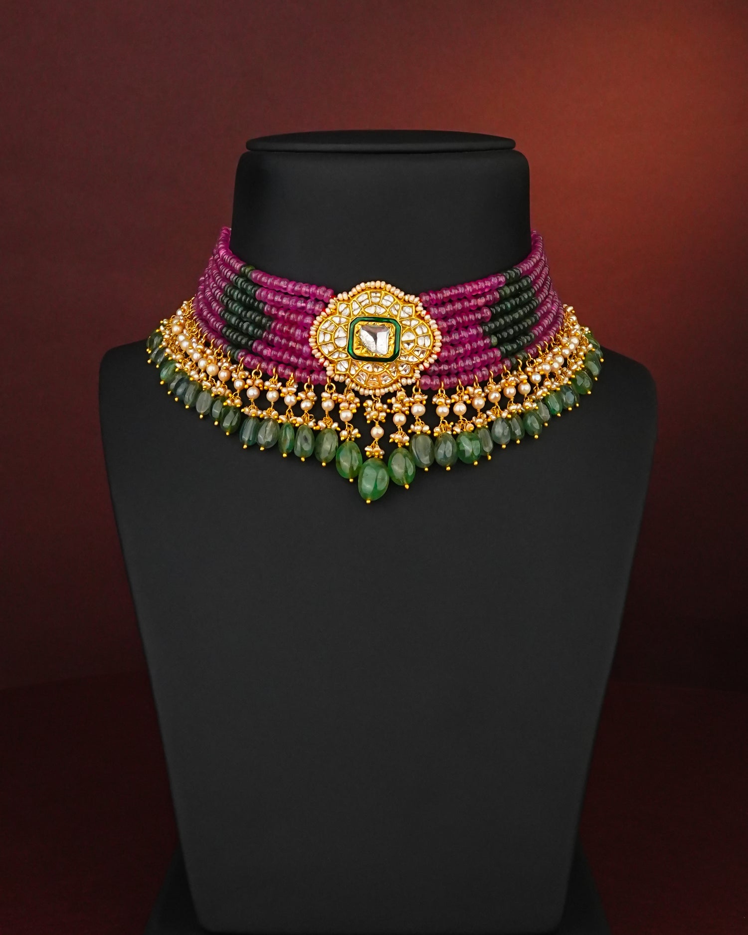 Ekta Polki Bead Choker