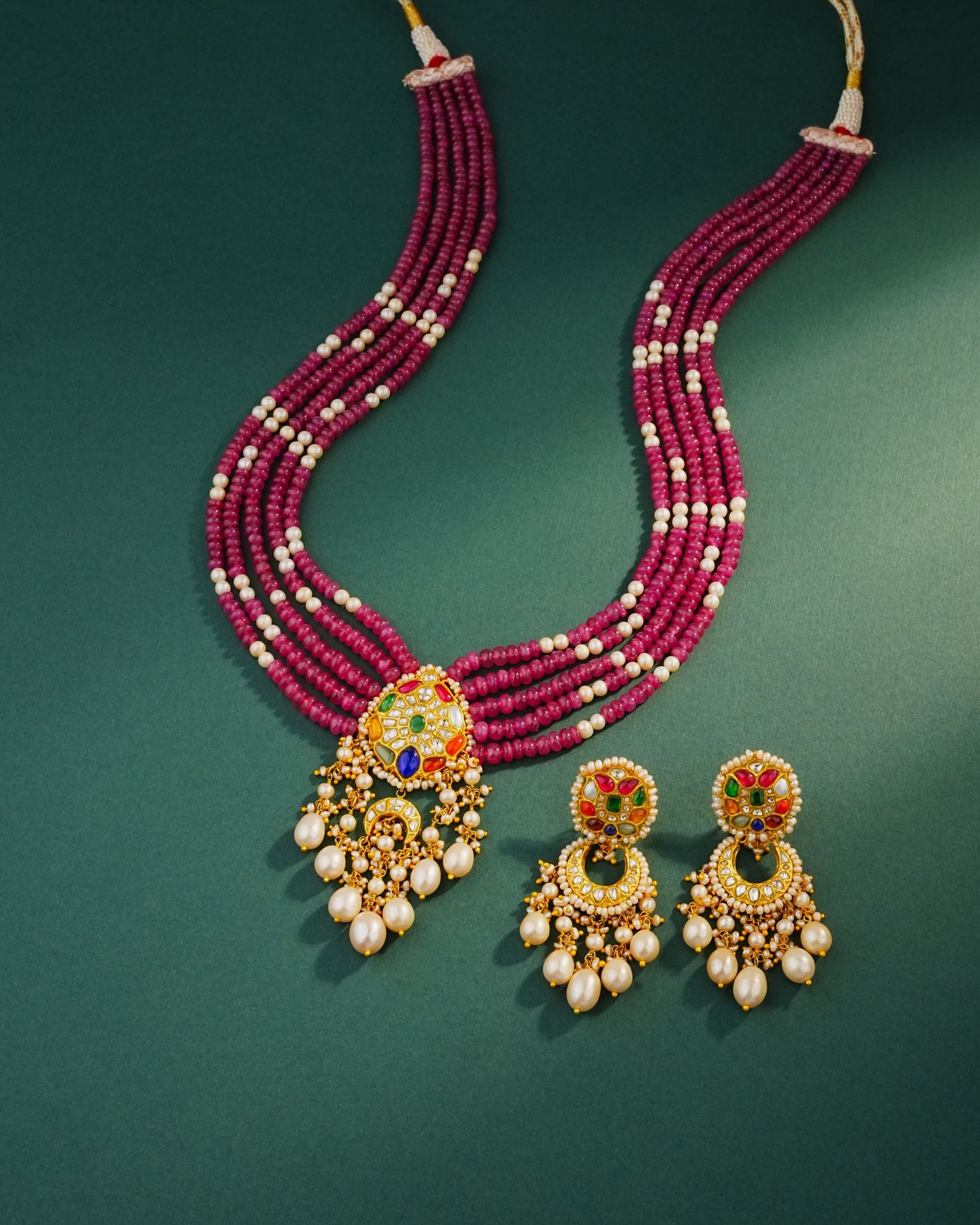 Umaira Polki Long Earrings