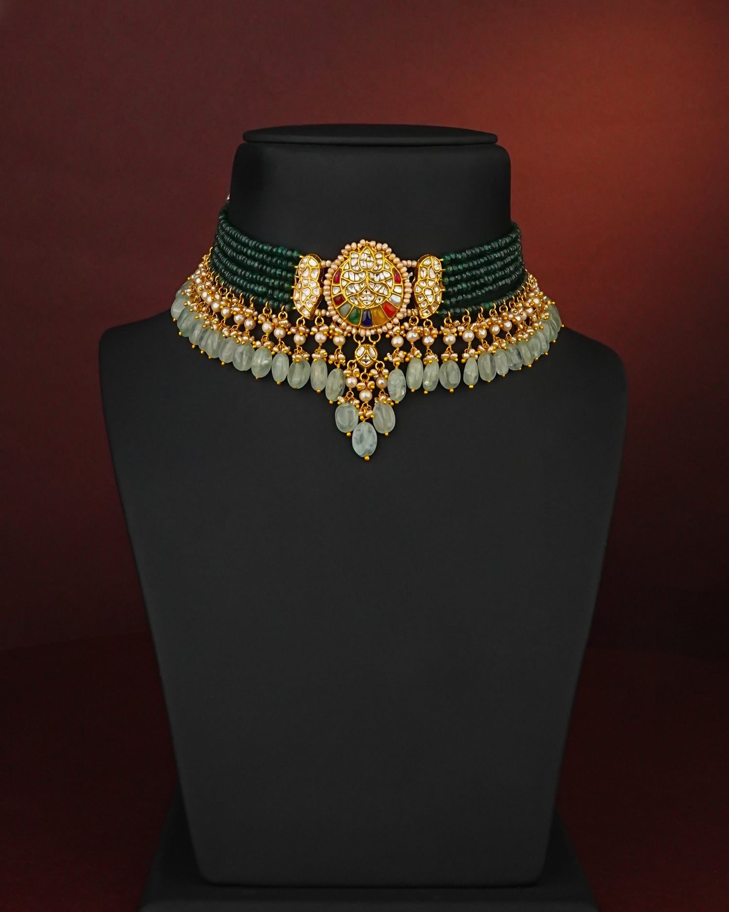 Riyaanshi Polki Bead Choker