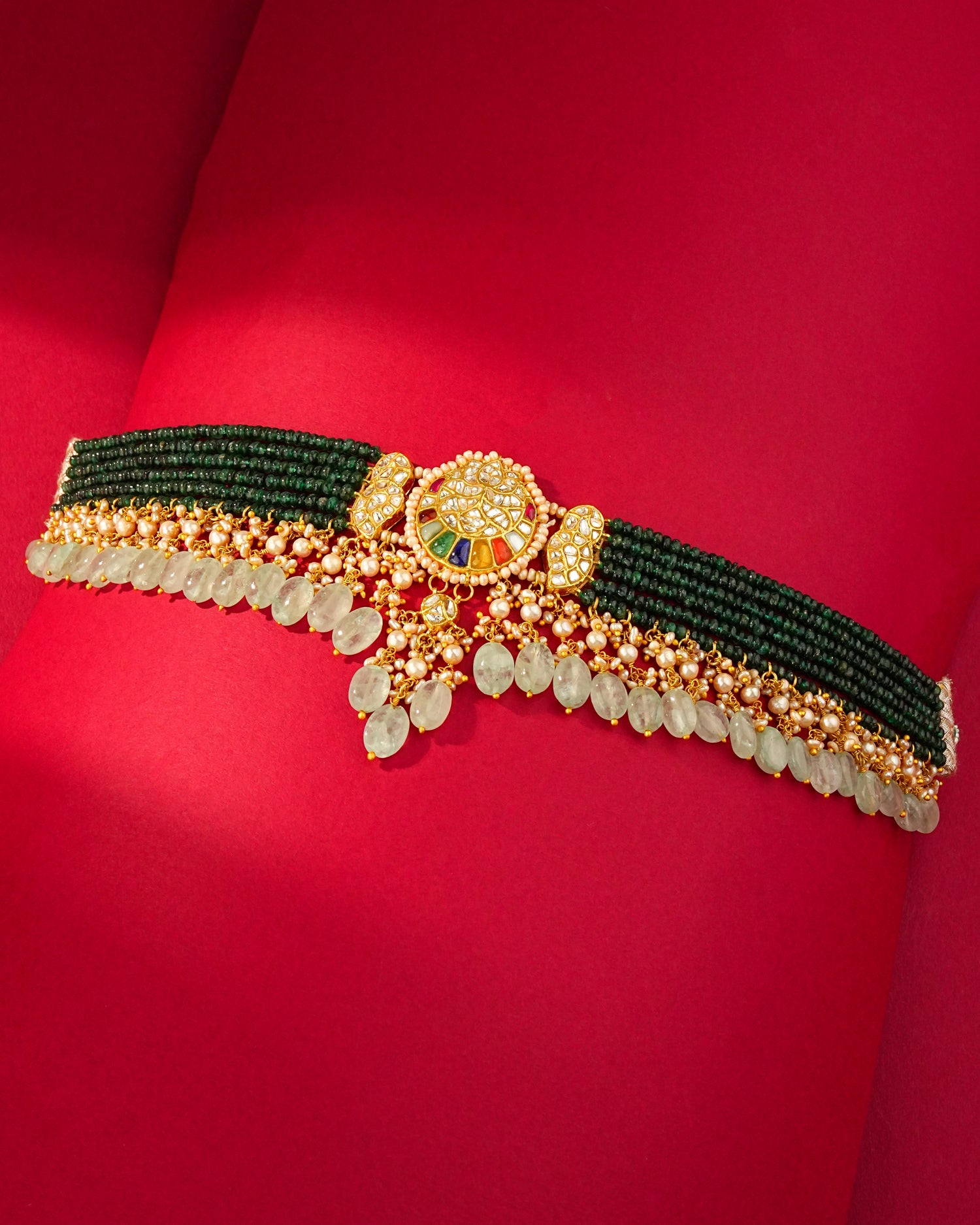 Riyaanshi Polki Bead Choker