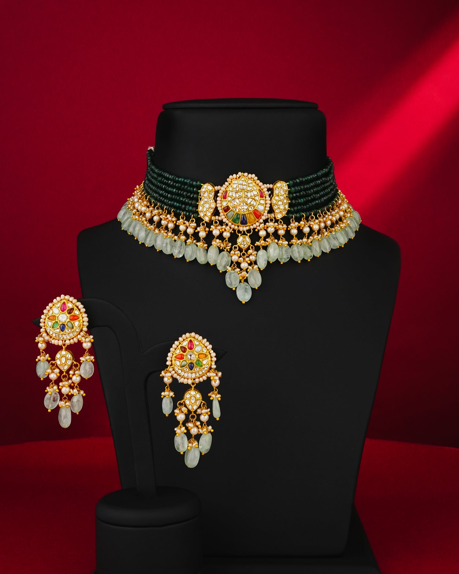 Riyaanshi Polki Bead Choker