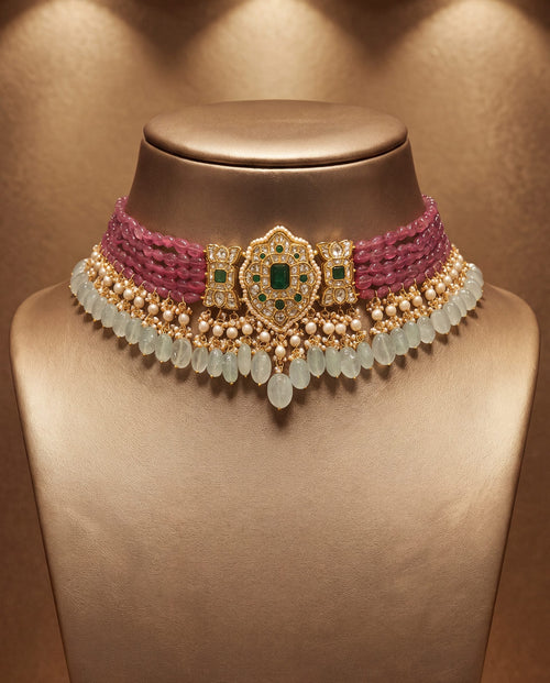 Rishika Polki Bead Choker