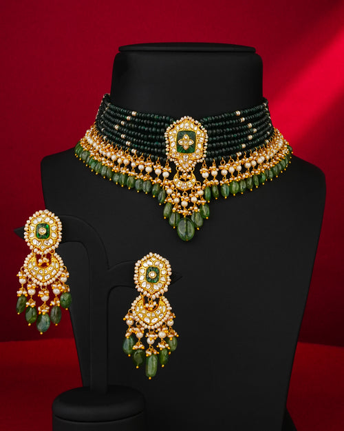 Ishanvi Polki Long Earrings