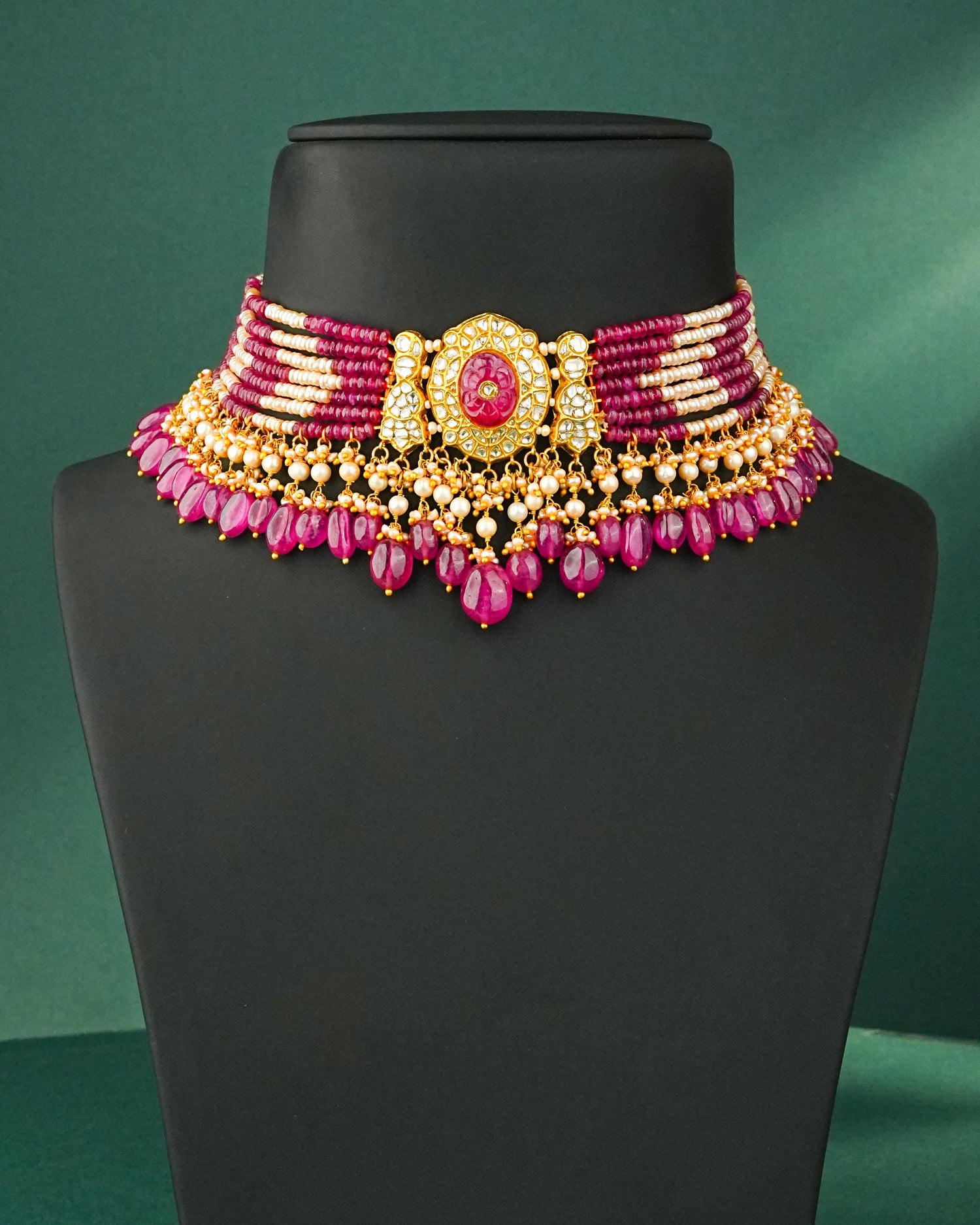Rehana Polki Bead Choker