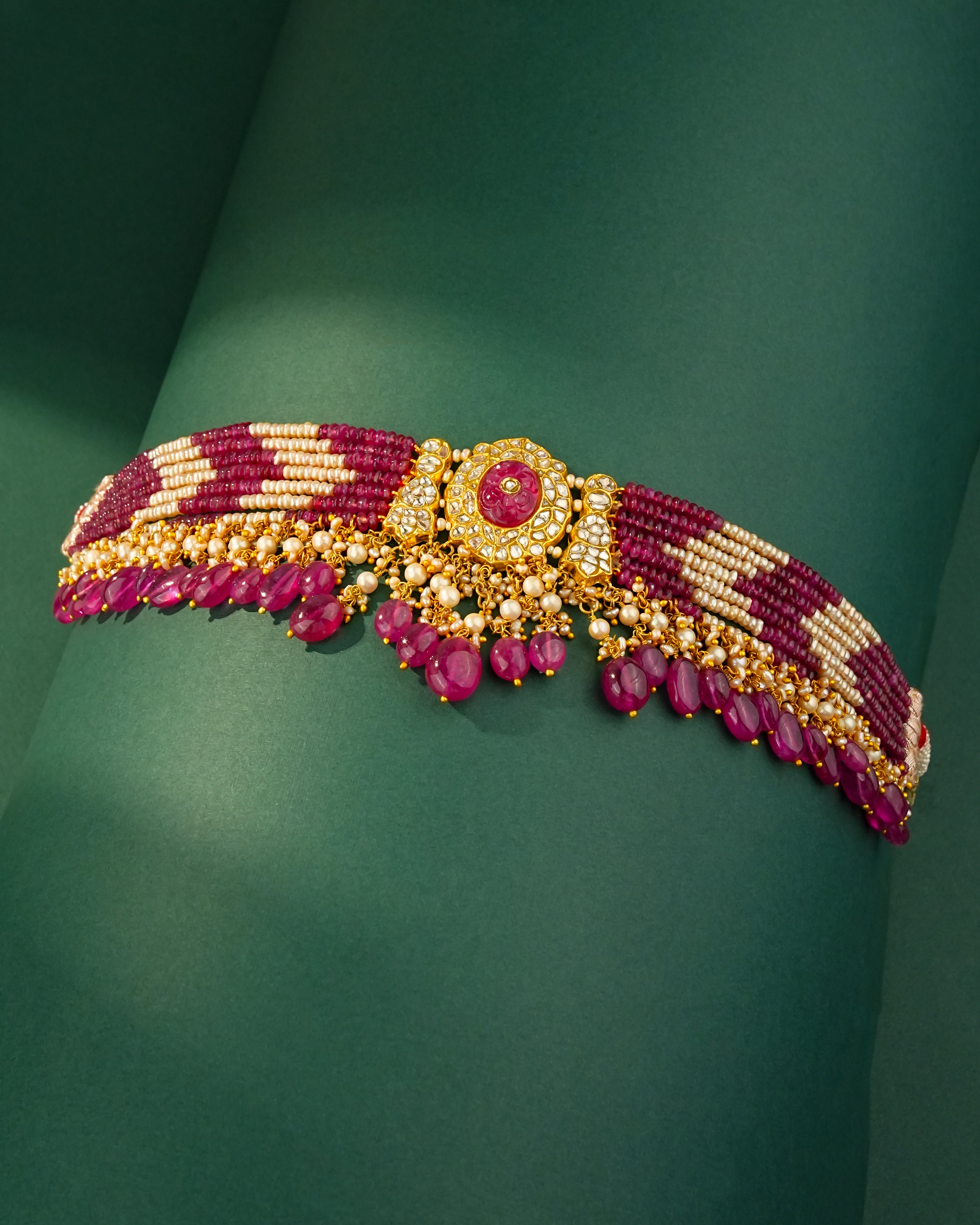 Rehana Polki Bead Choker