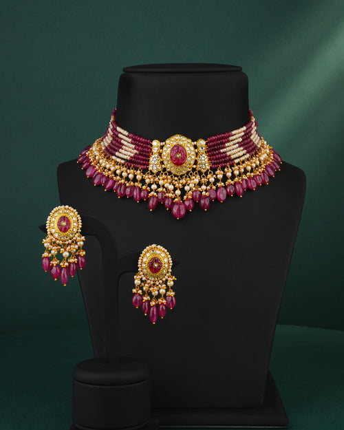 Rehana Polki Bead Choker