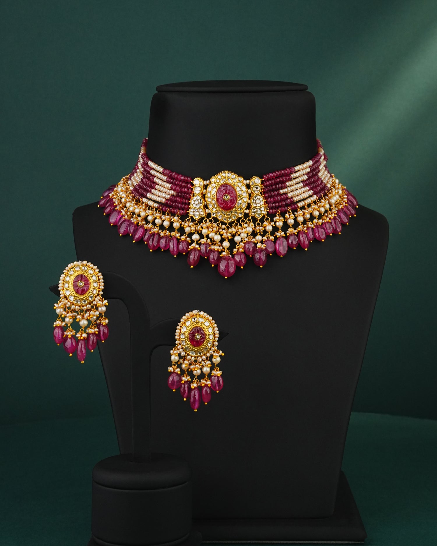 Rehana Polki Bead Choker