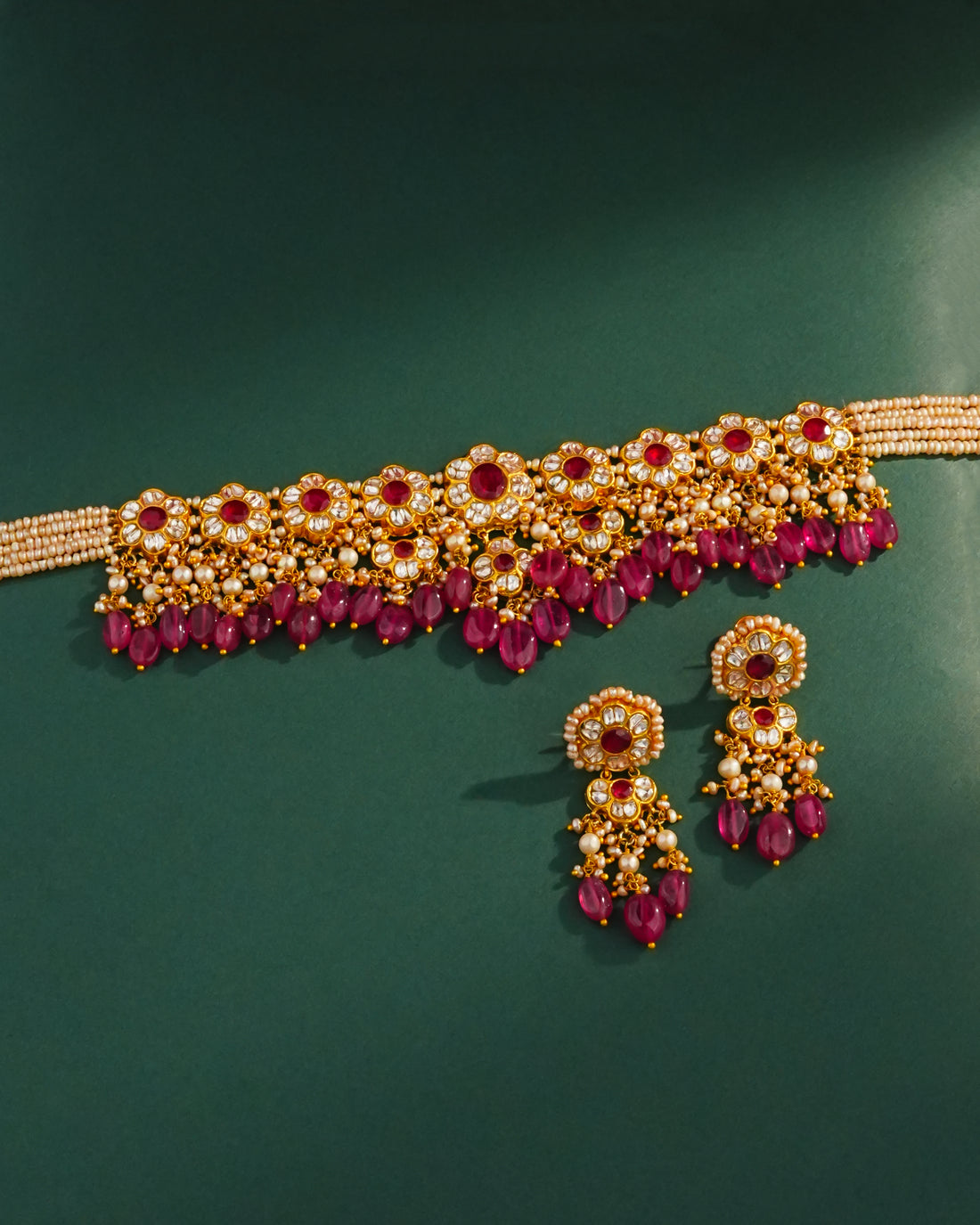 Virina Polki Long Earrings