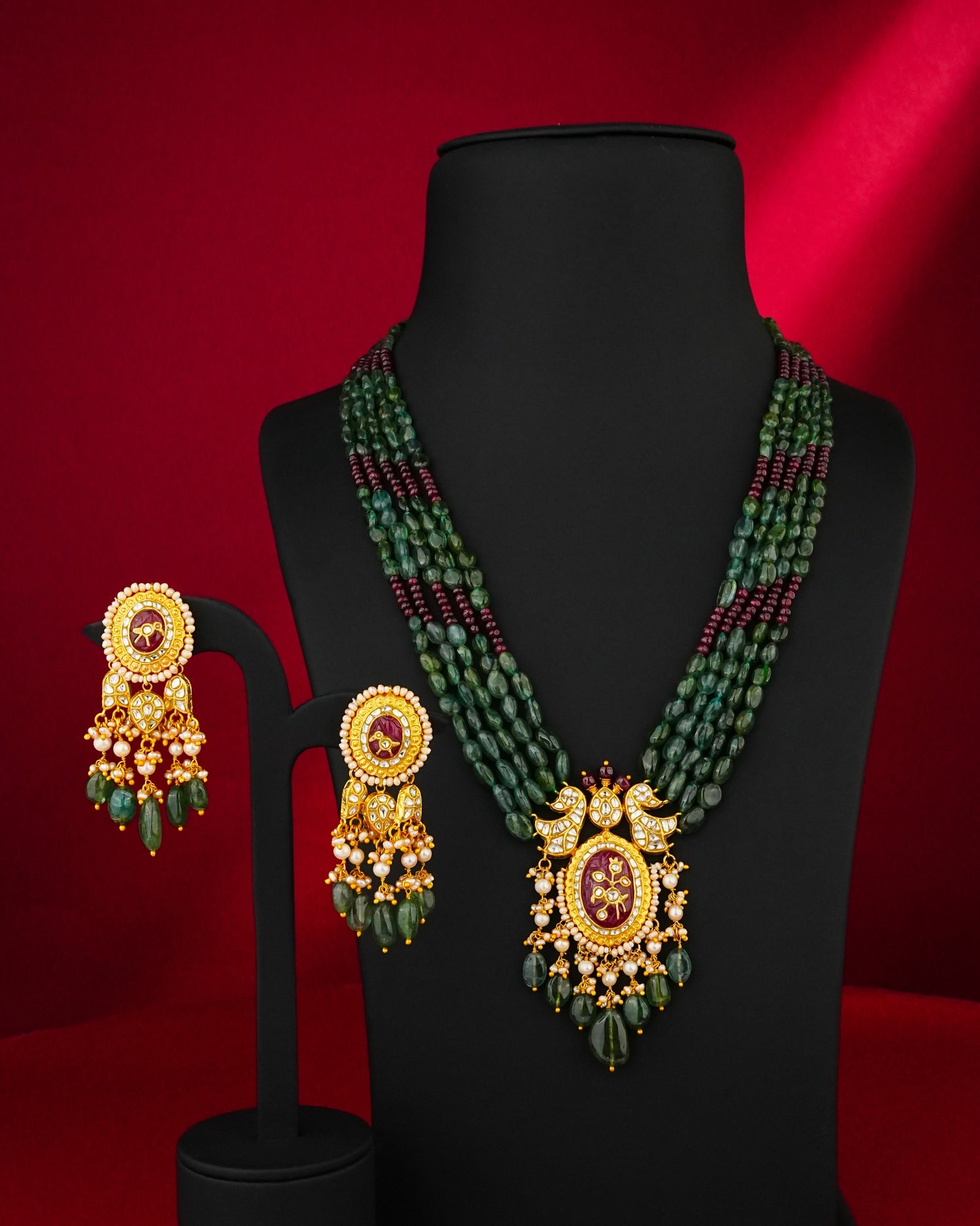 Bhumi Polki Long Earrings