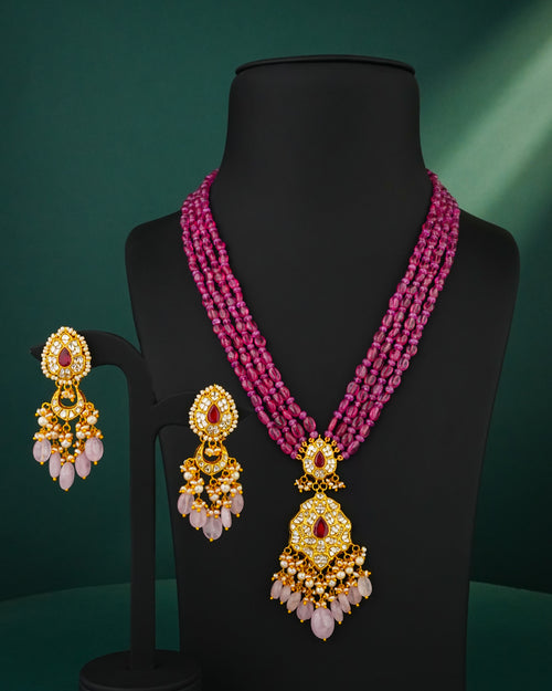 Tara Polki Long Earrings