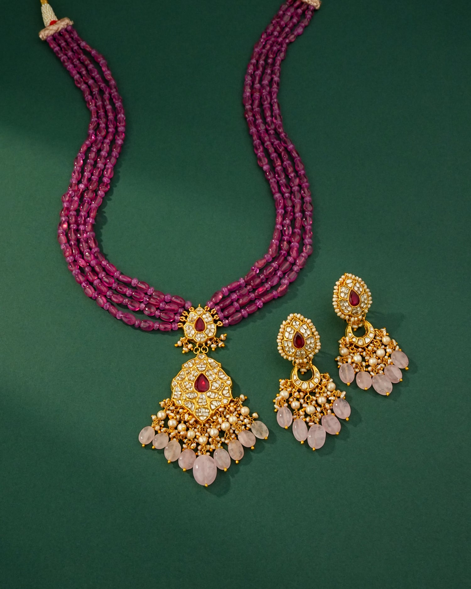 Tara Polki Long Earrings