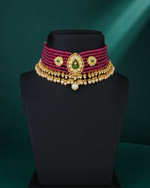 Vaani Polki Bead Choker