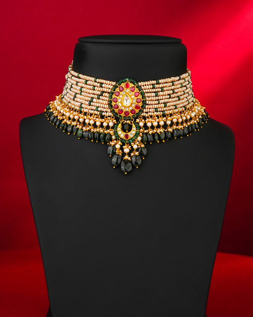 Prachi Polki Bead Choker