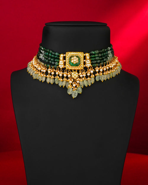 Preeti Polki Bead Choker