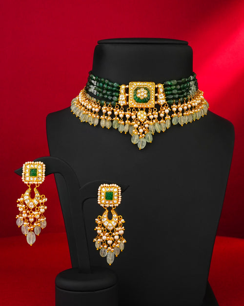 Reena Polki Long Earrings