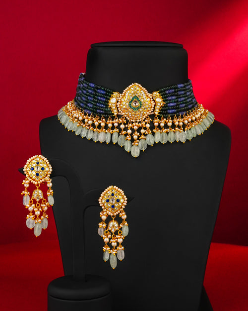 Devika Polki Long Earrings