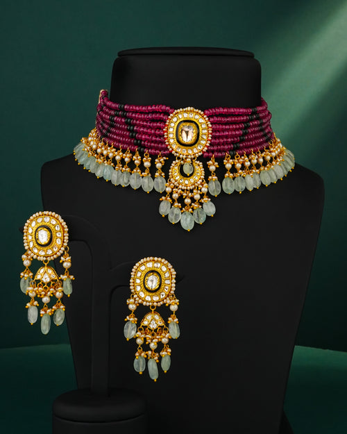 Shreya Polki Bead Choker