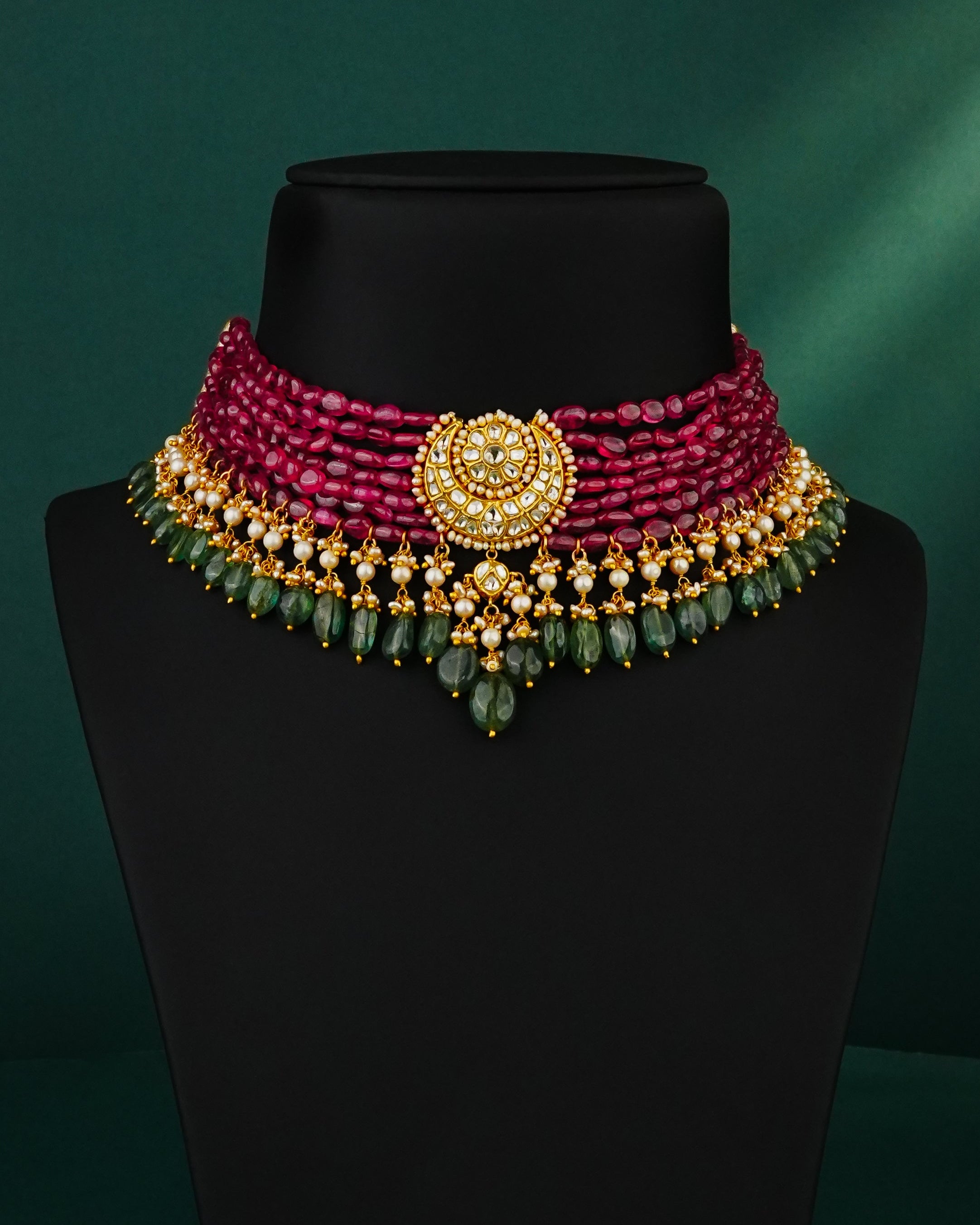 Priyanka Polki Bead Choker