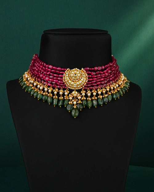 Priyanka Polki Bead Choker