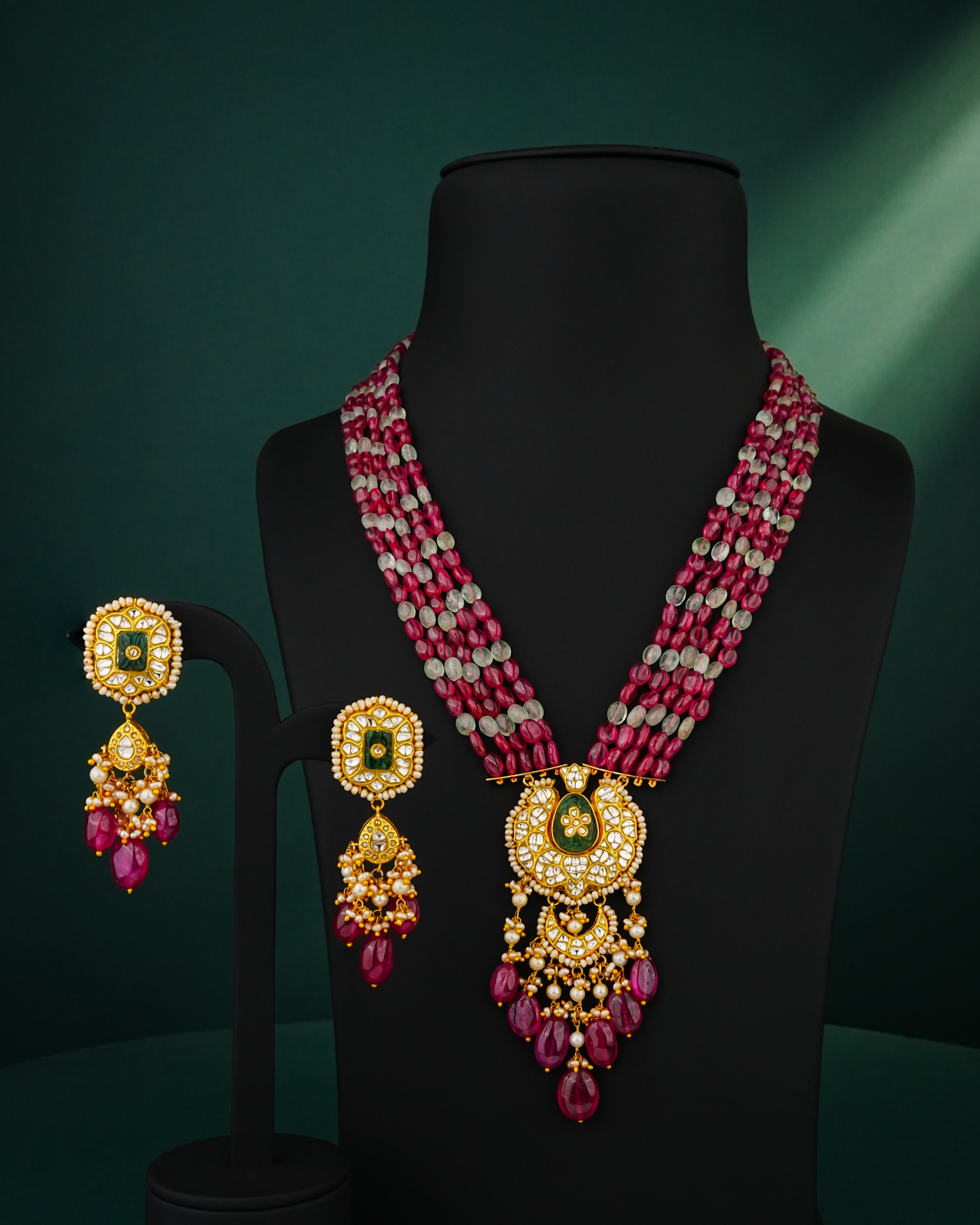 Rhea Polki Long Earrings