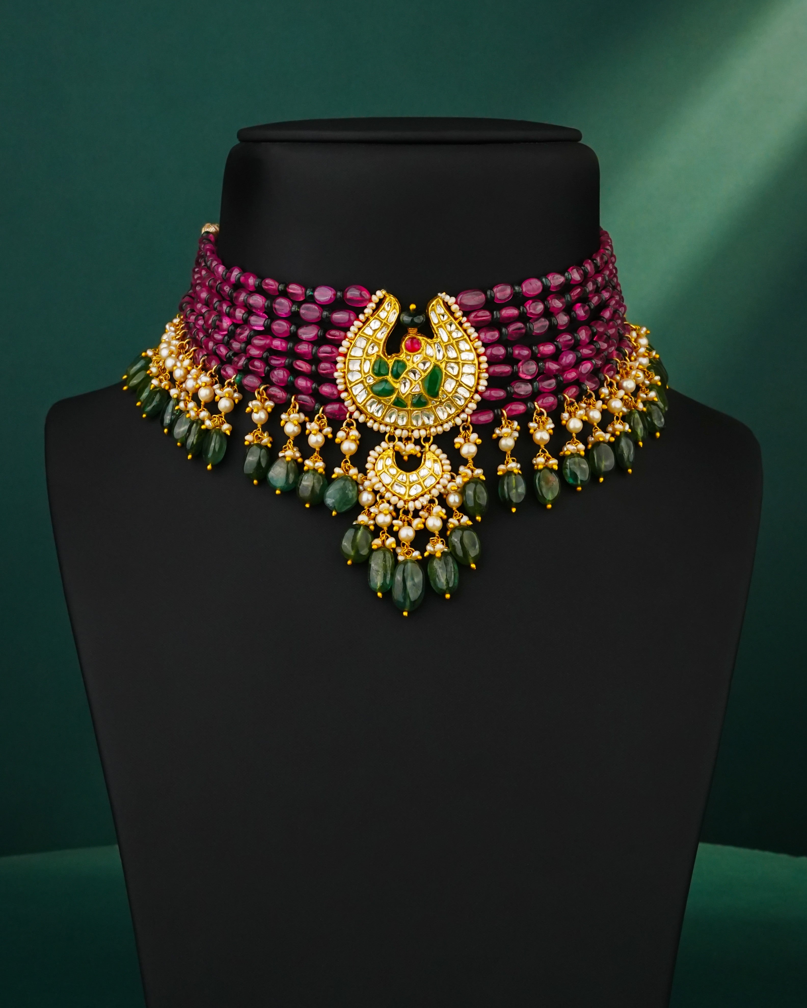 Urmi Polki Bead Choker
