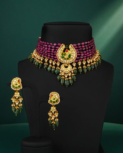 Zoya Polki Long Earrings