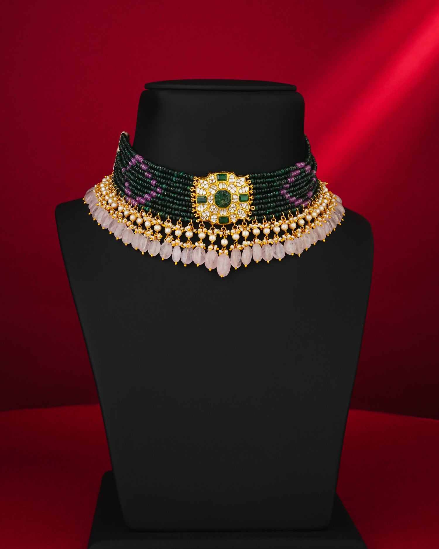 Omika Polki Bead Choker
