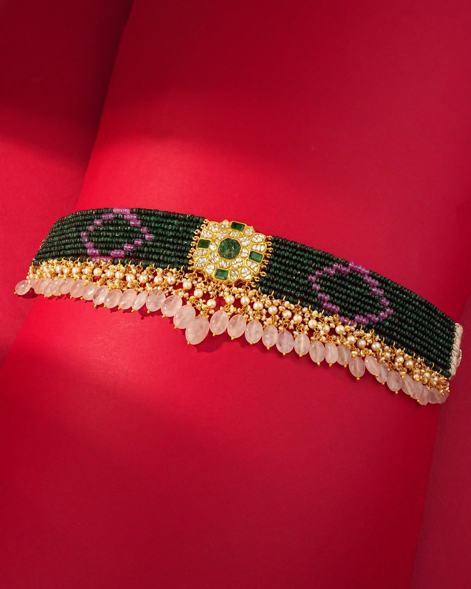 Omika Polki Bead Choker