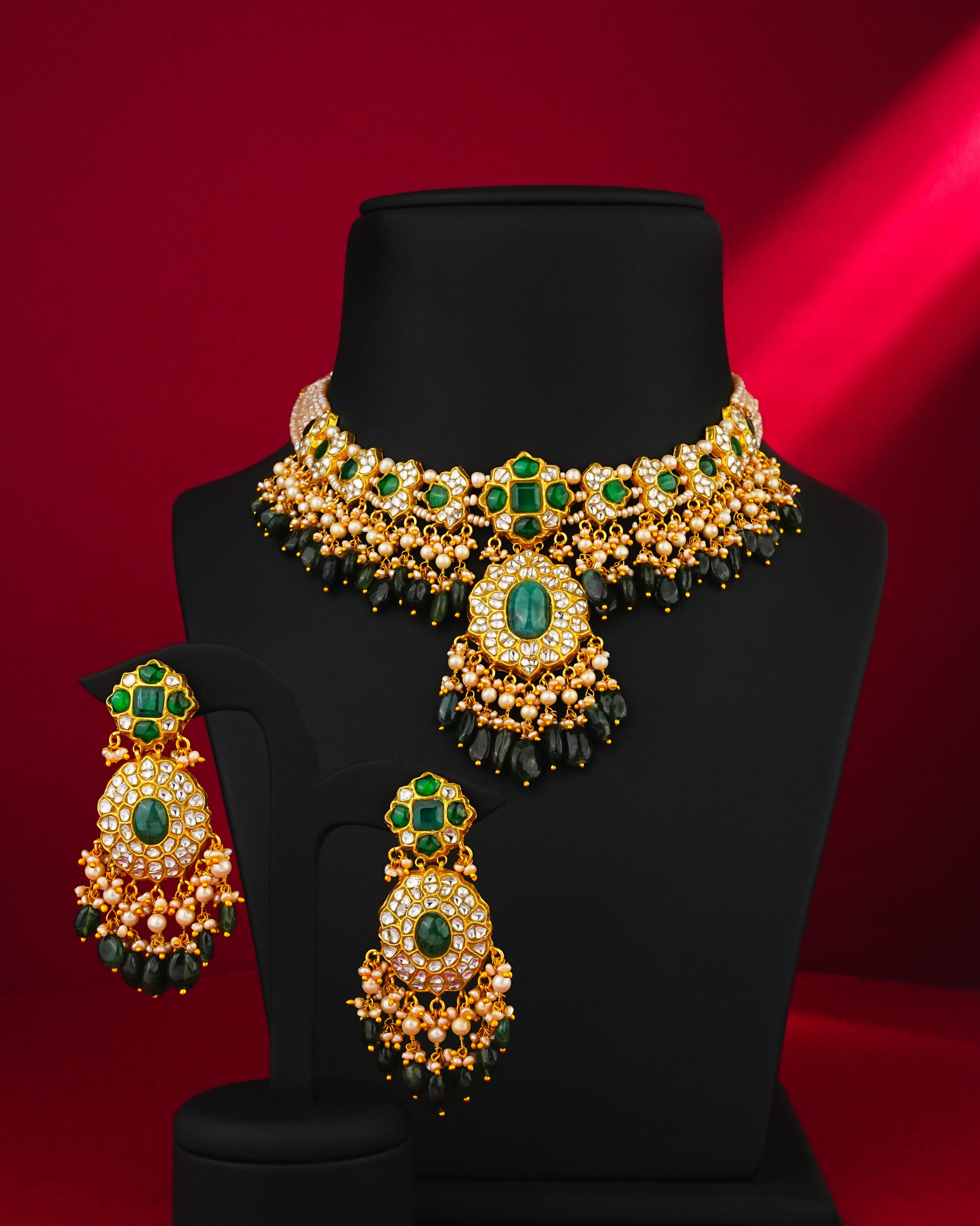 Dvisha Polki Long Earrings