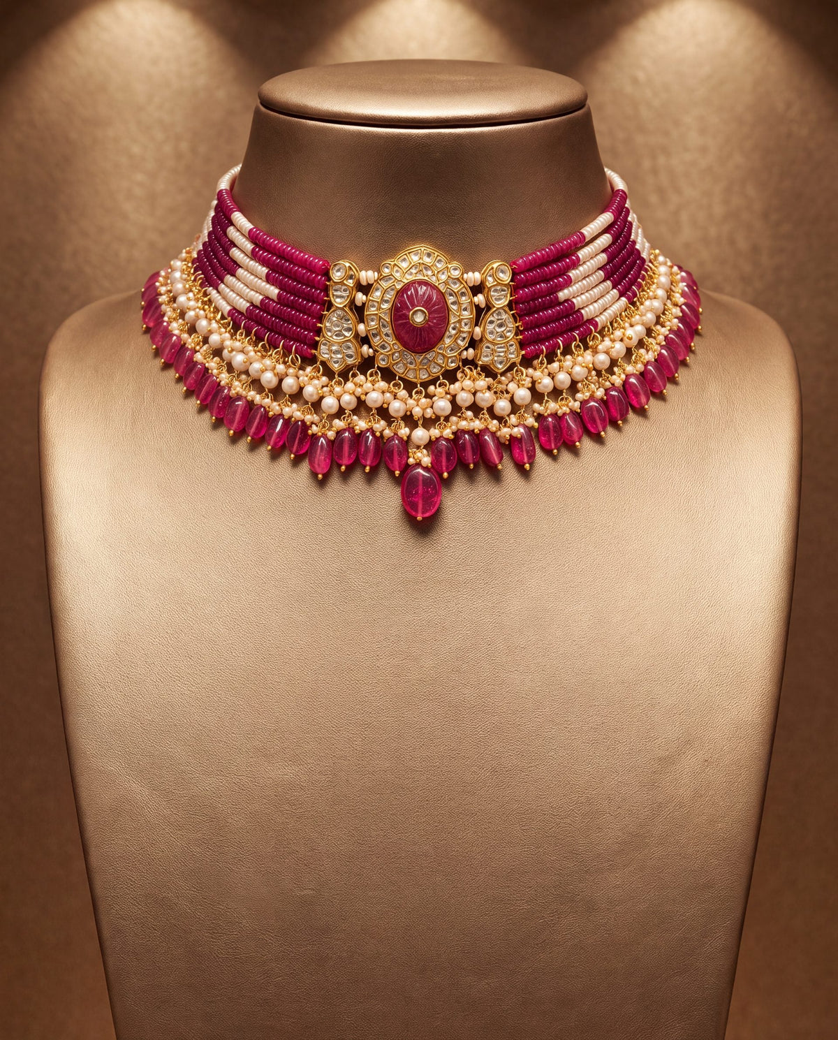 Rehana Polki Bead Choker