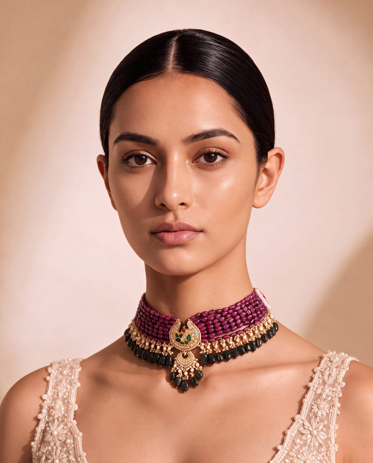 Urmi Polki Bead Choker