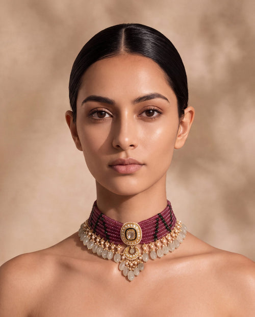 Shreya Polki Bead Choker