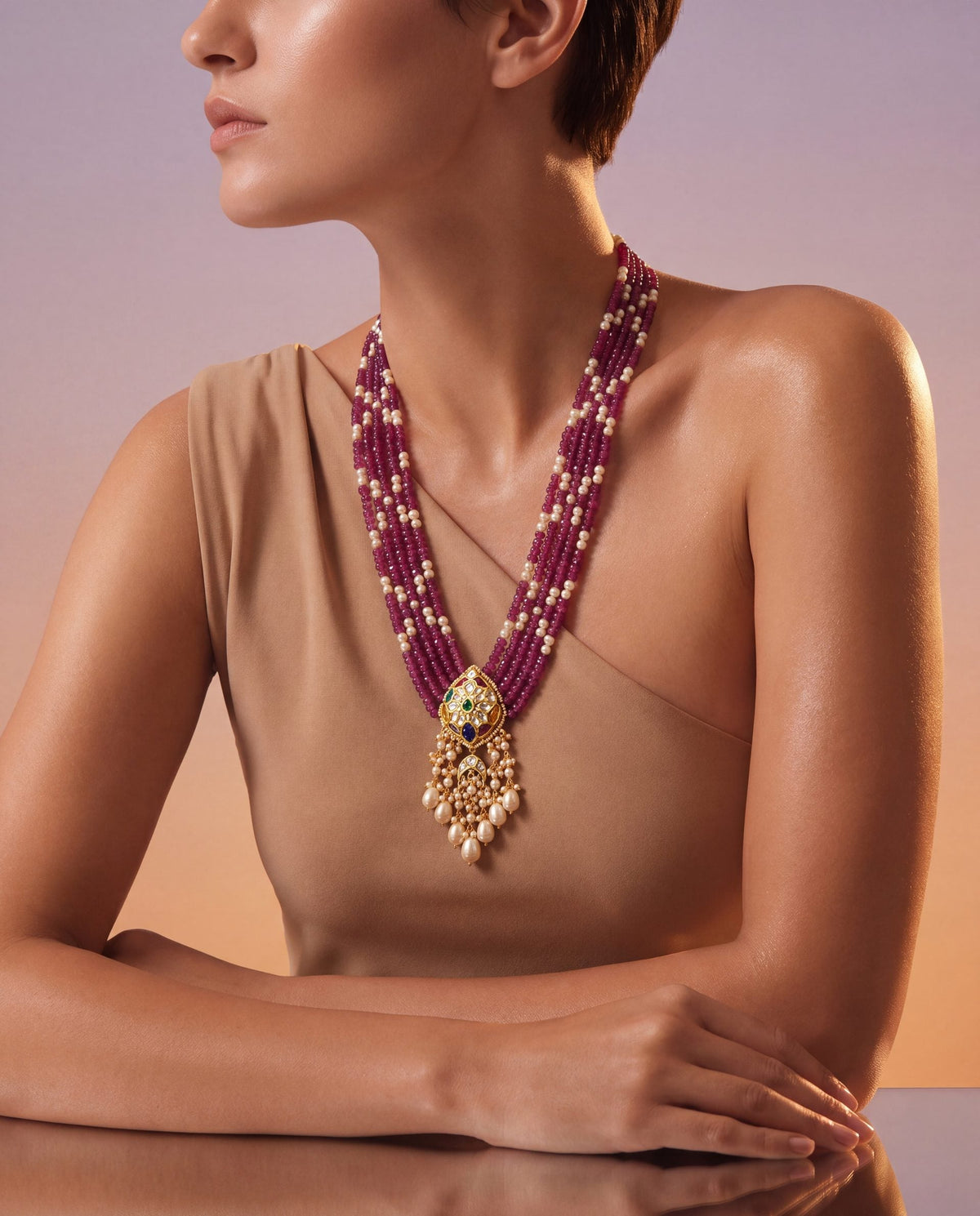 Raksha Polki Bead Pendant