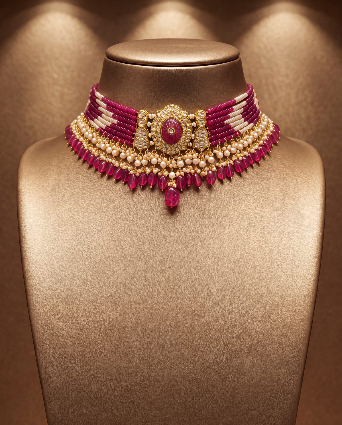 Parina Polki Bead Choker