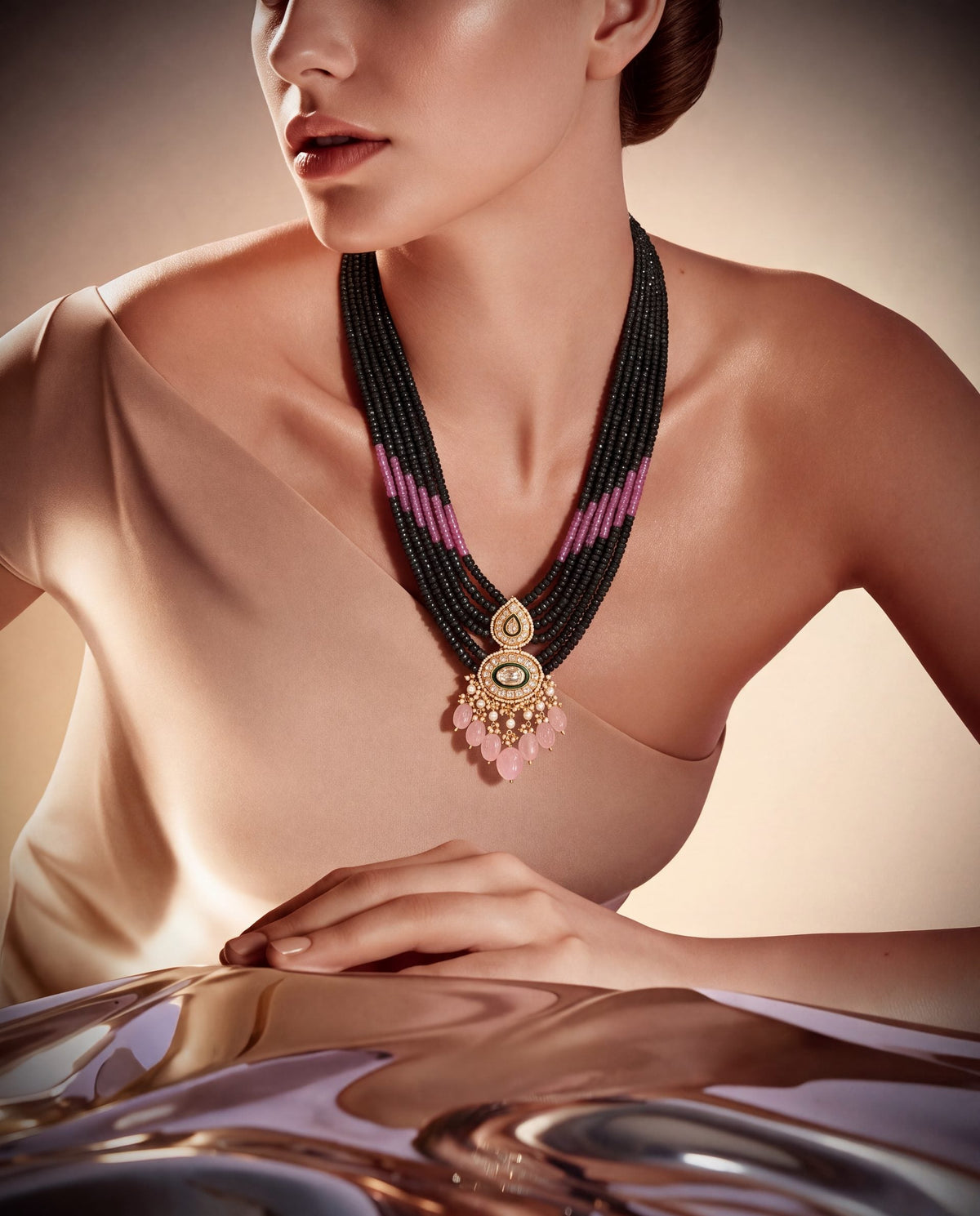 Lavika Polki Bead Pendant