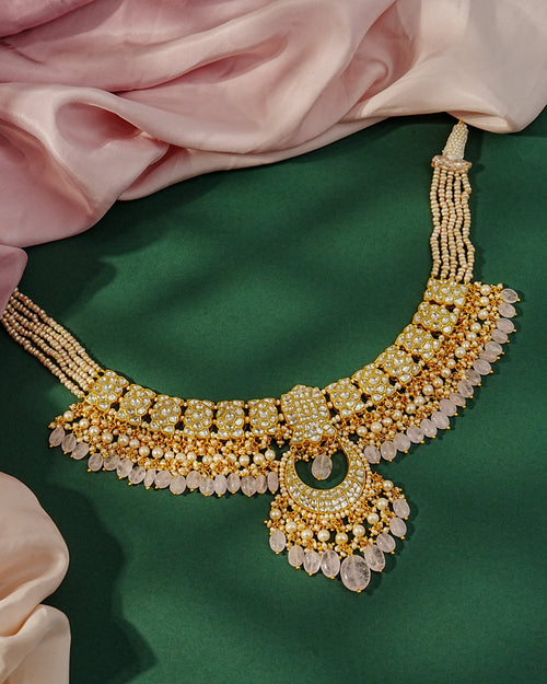Sofiya Necklace And Jinal Chandbalis Polki Set
