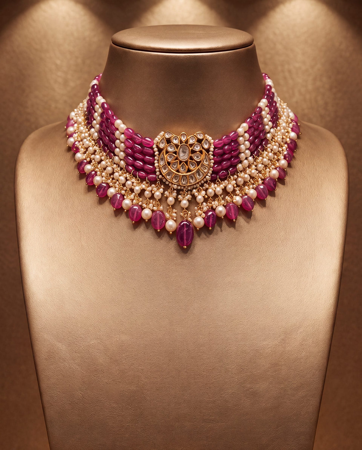 Kashvi Polki Bead Choker