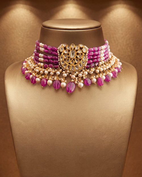 Kashvi Polki Bead Choker