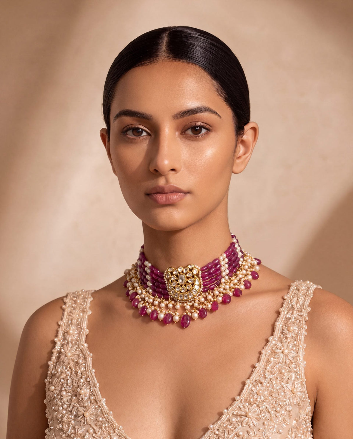 Kashvi Polki Bead Choker