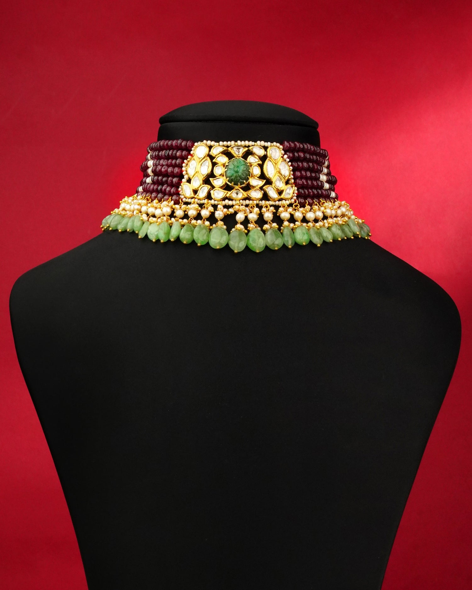 Triguni Polki Bead Choker - NO ORDERS