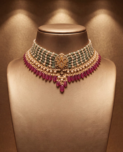 Georgia Polki Bead Choker