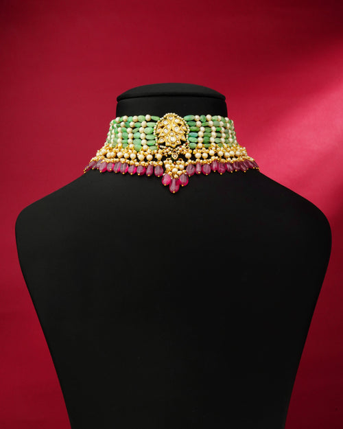 Bhavisha Polki Bead Choker - NO ORDERS