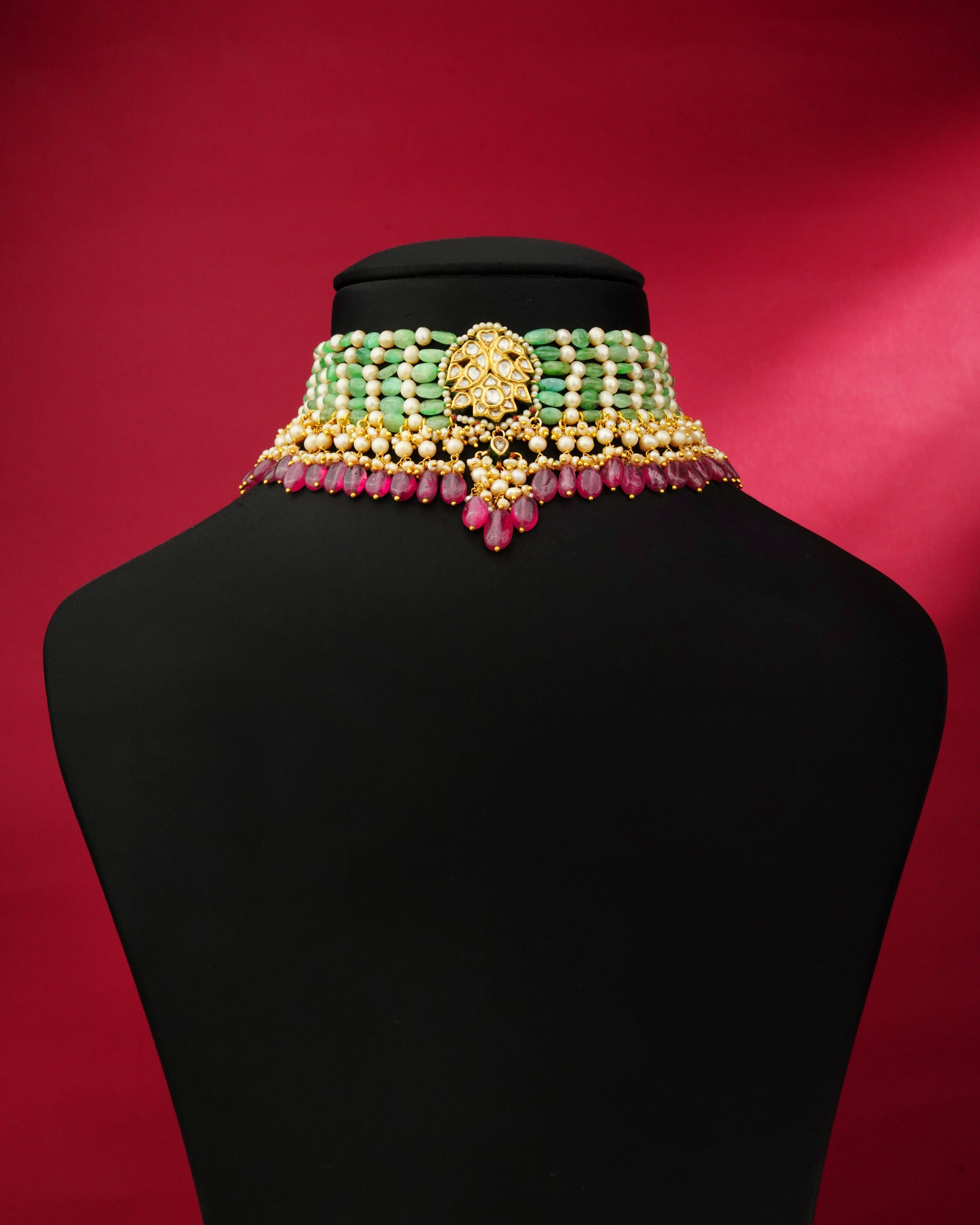 Bhavisha Polki Bead Choker - NO ORDERS