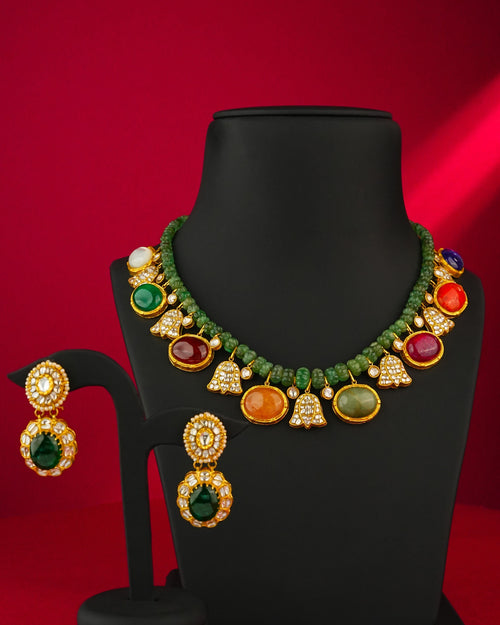 Dhruvika Polki Long Earrings
