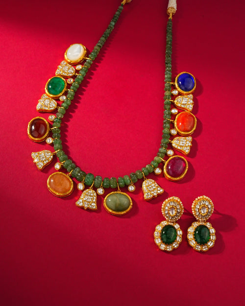 Dhruvika Polki Long Earrings