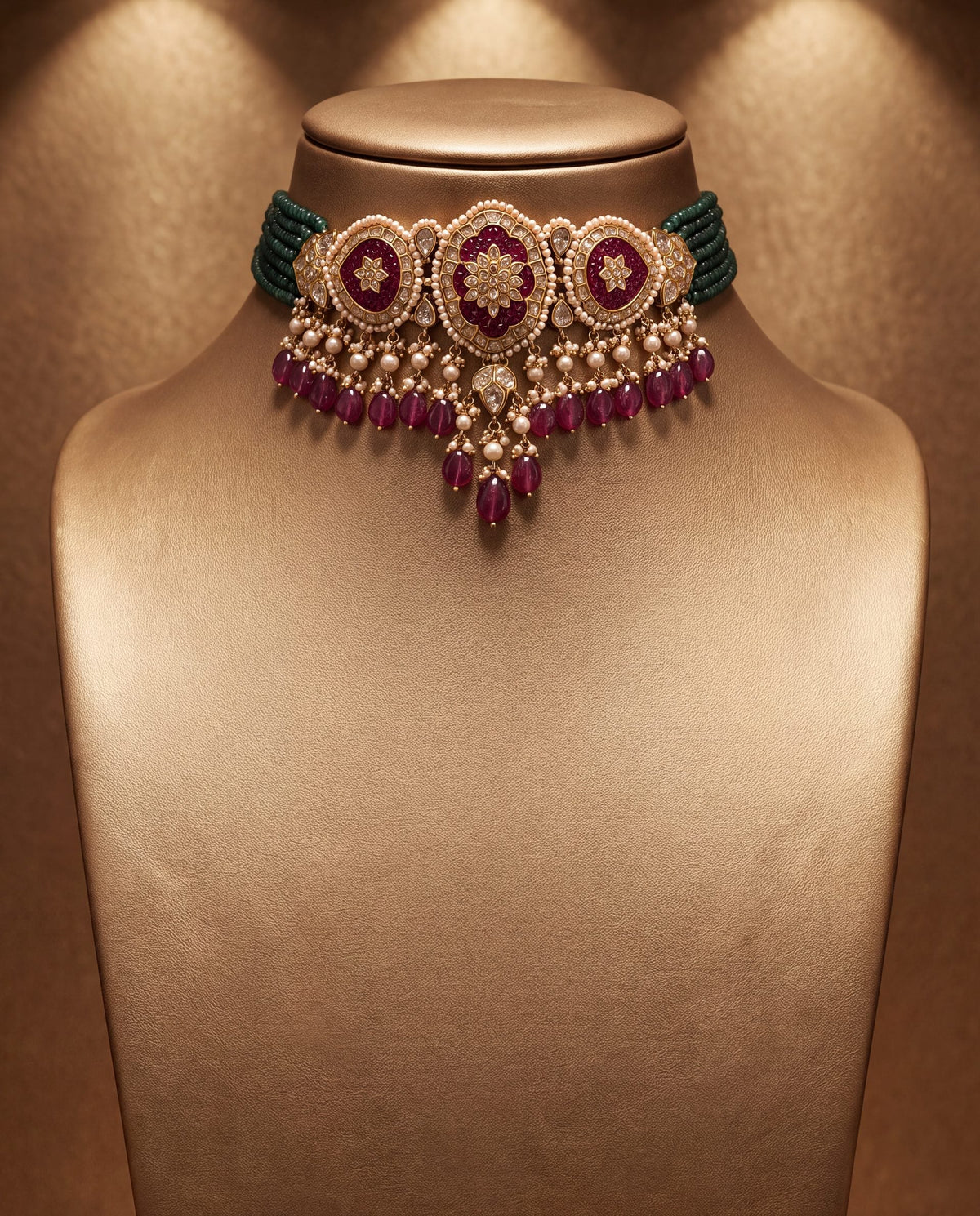 Javira Polki Bead Choker