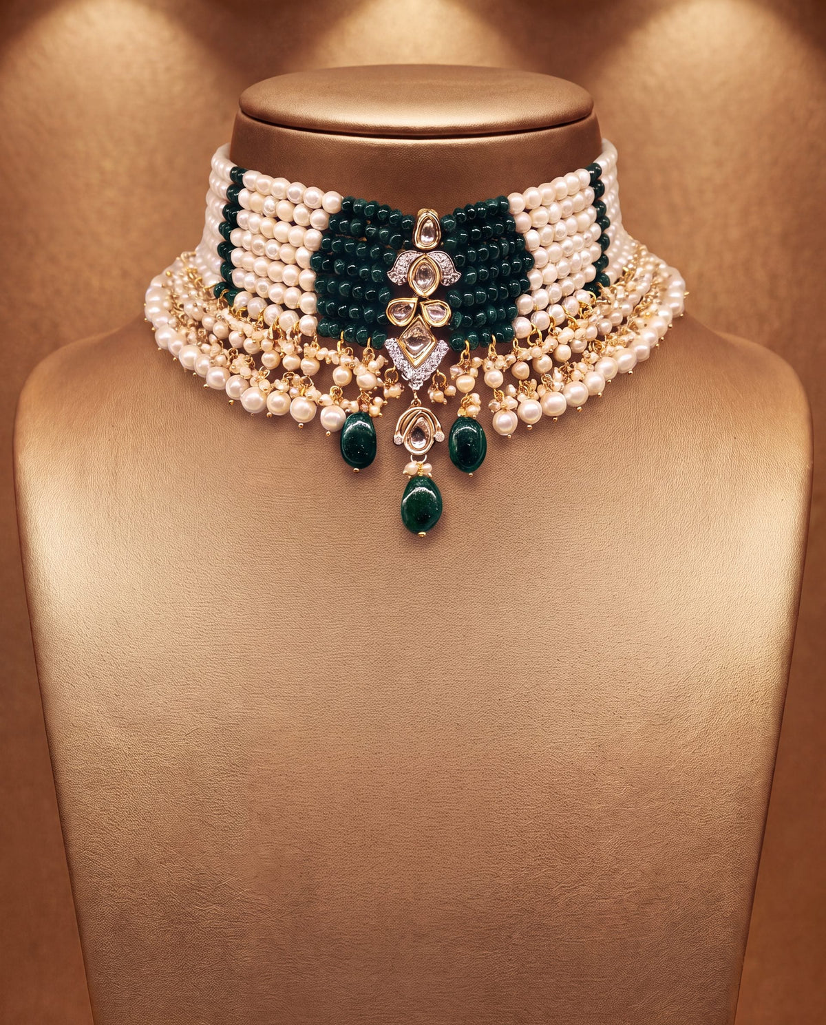 Jayita Polki And Diamond Bead Choker