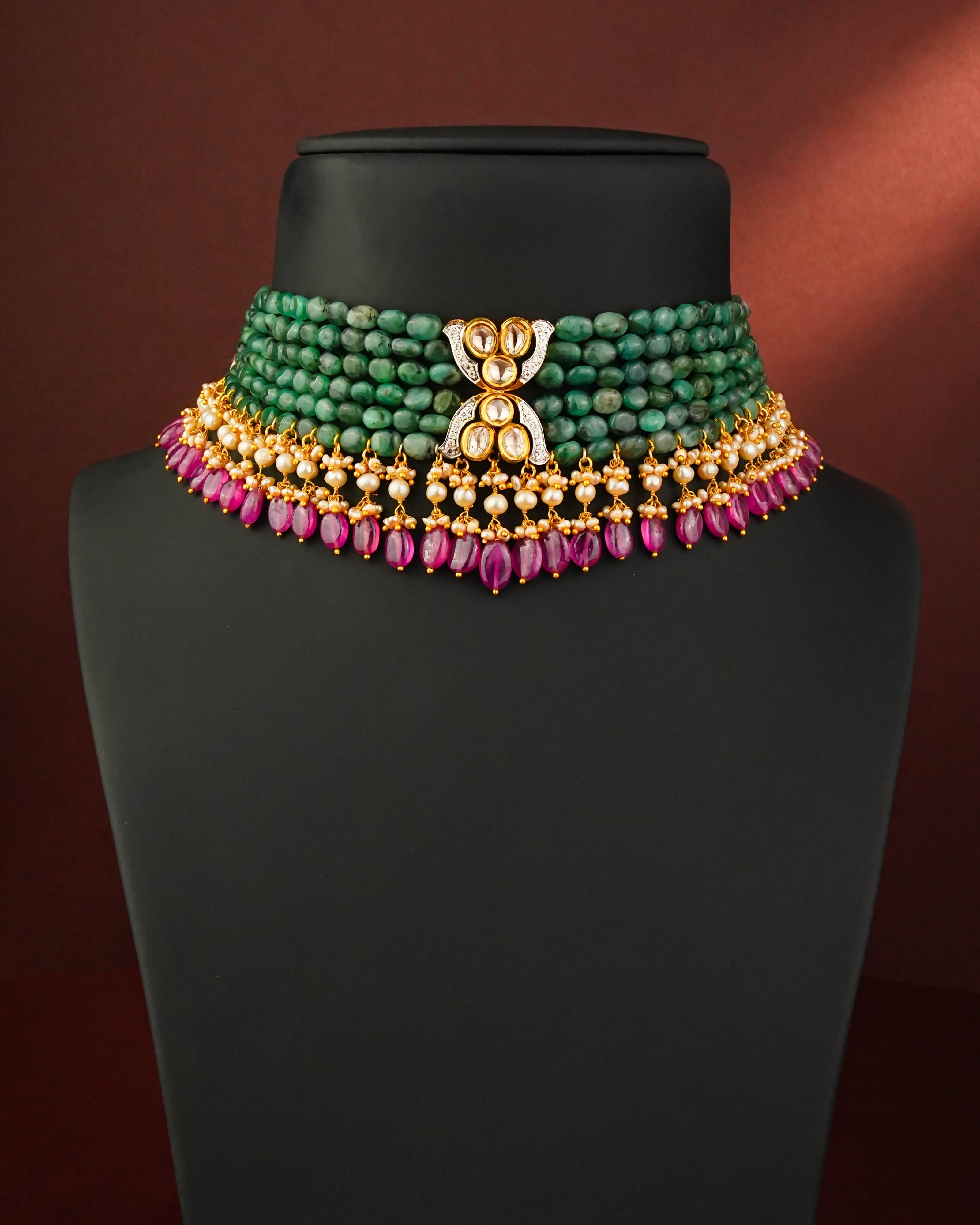 Naima Polki And Diamond Bead Choker