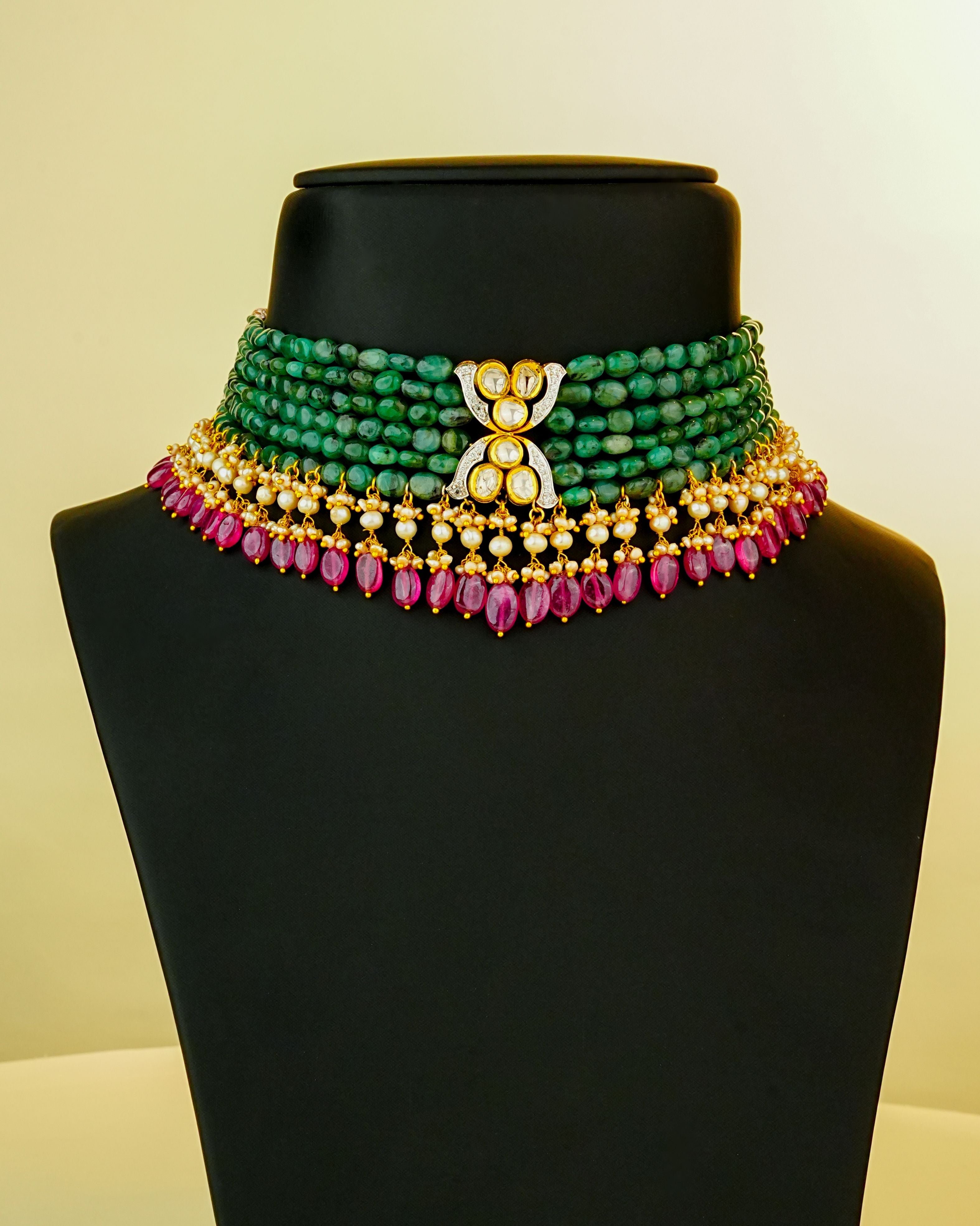 Naima Polki And Diamond Bead Choker